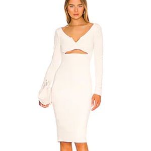 Camila Coelho Solo midi dress ivory size extra small new with tags